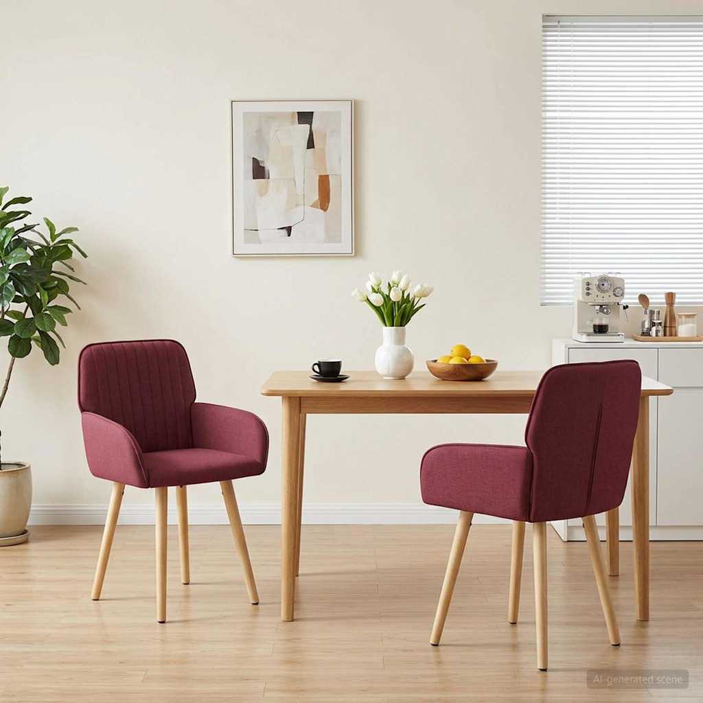 Sillas De Comedor 2 Uds. Tela 56,5 X 50 X 87,5 Cm