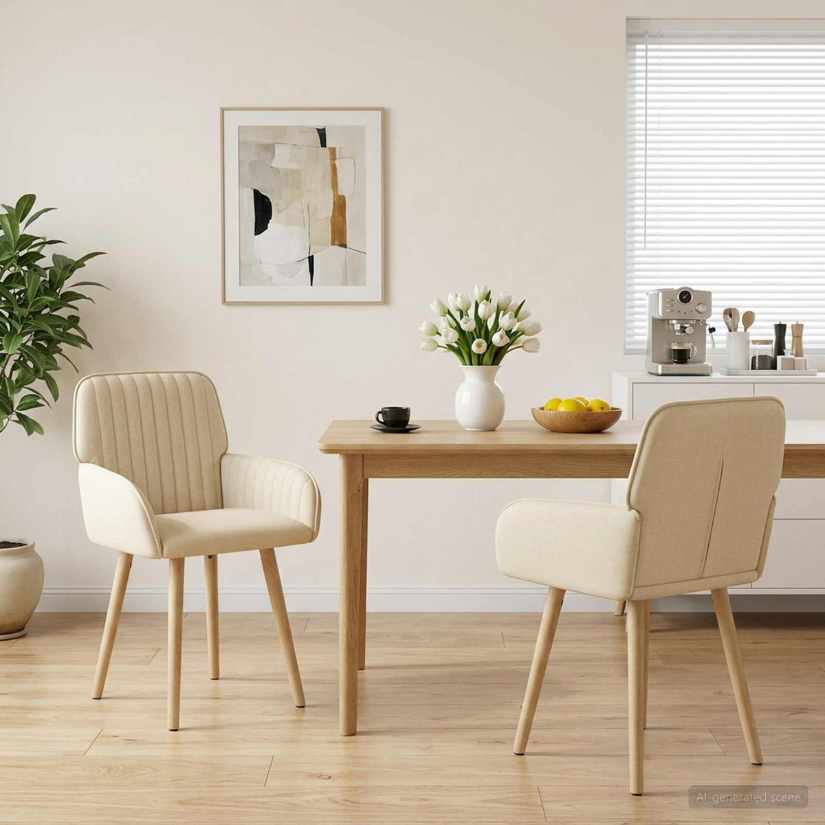 Sillas De Comedor 2 Uds. Tela 56,5 X 50 X 87,5 Cm