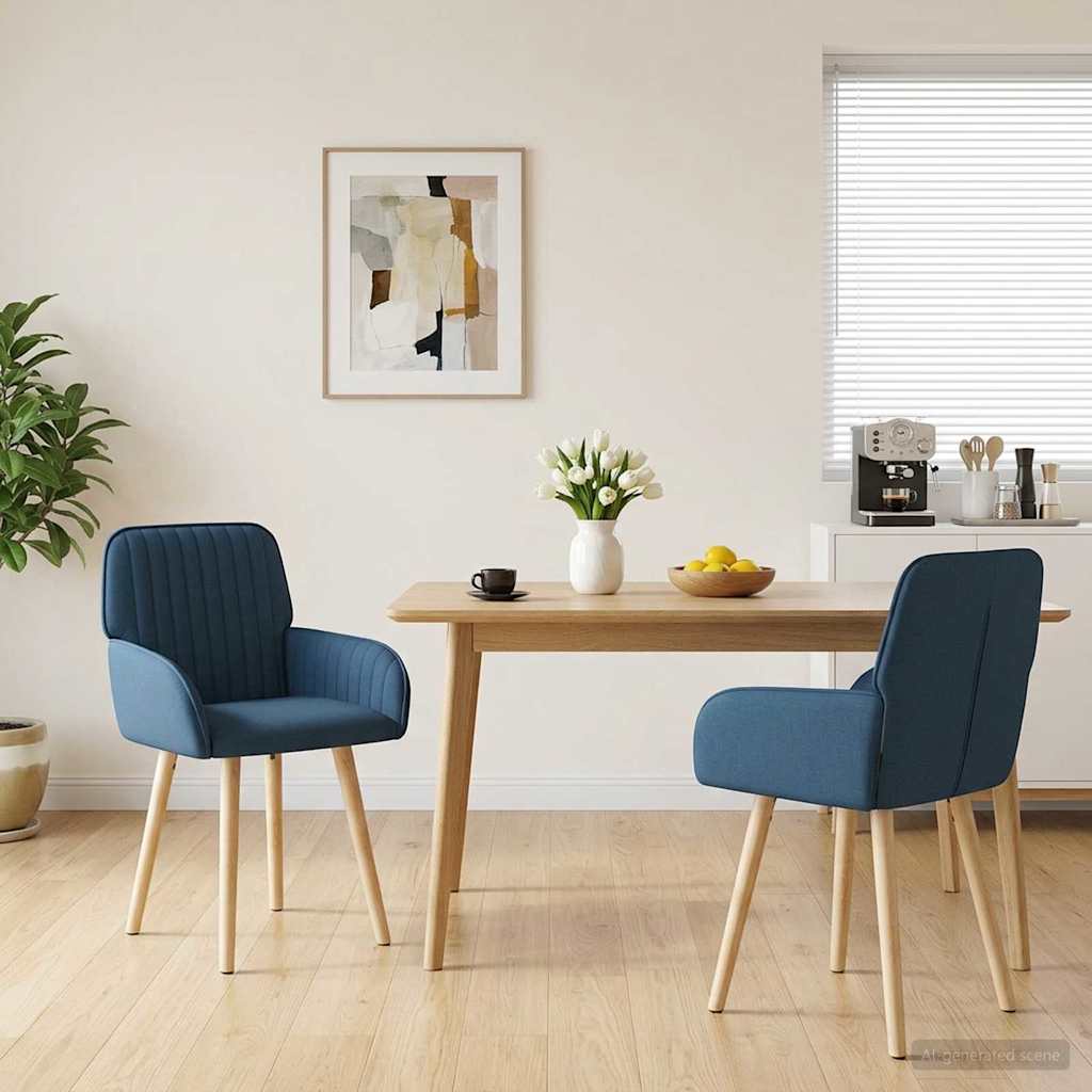 Sillas De Comedor 2 Uds. Tela 56,5 X 50 X 87,5 Cm