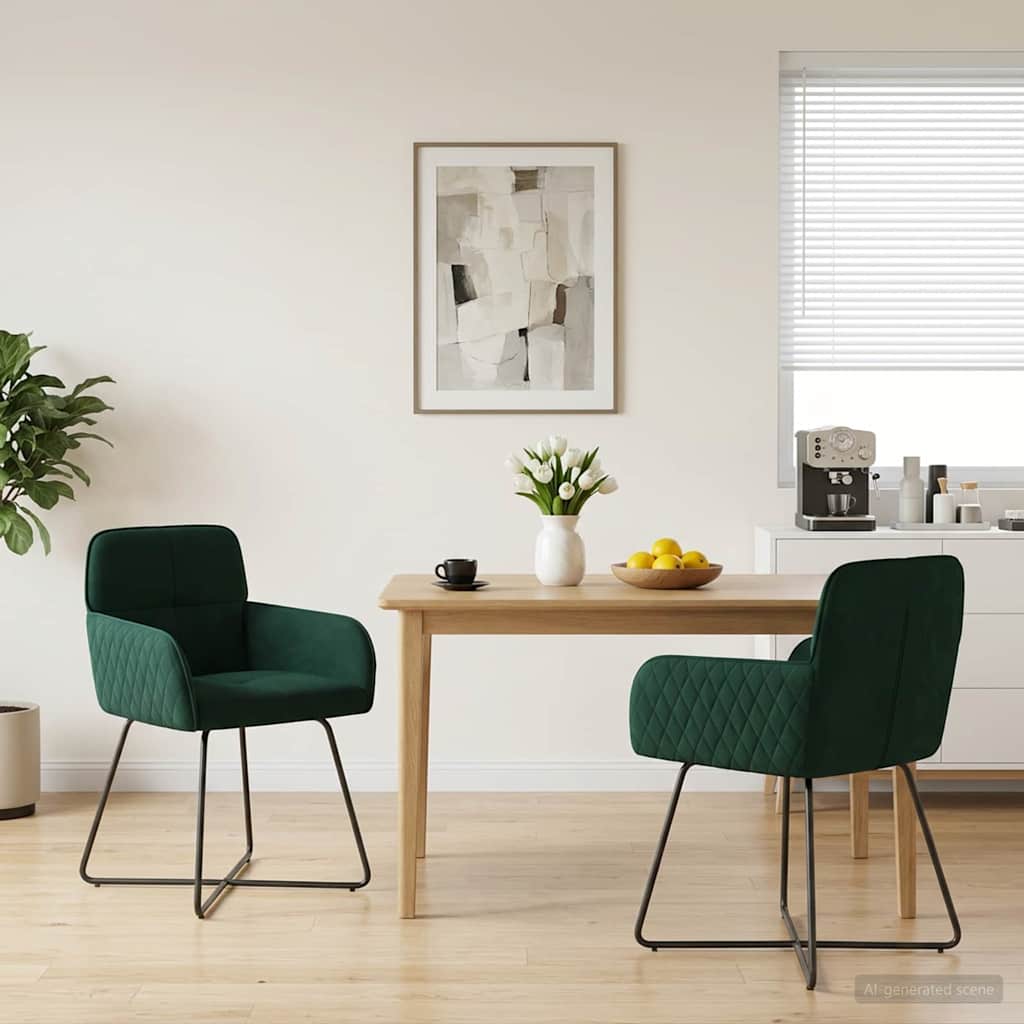 Sillas De Comedor 2 Uds. Terciopelo 59 X 56,5 X 86 Cm