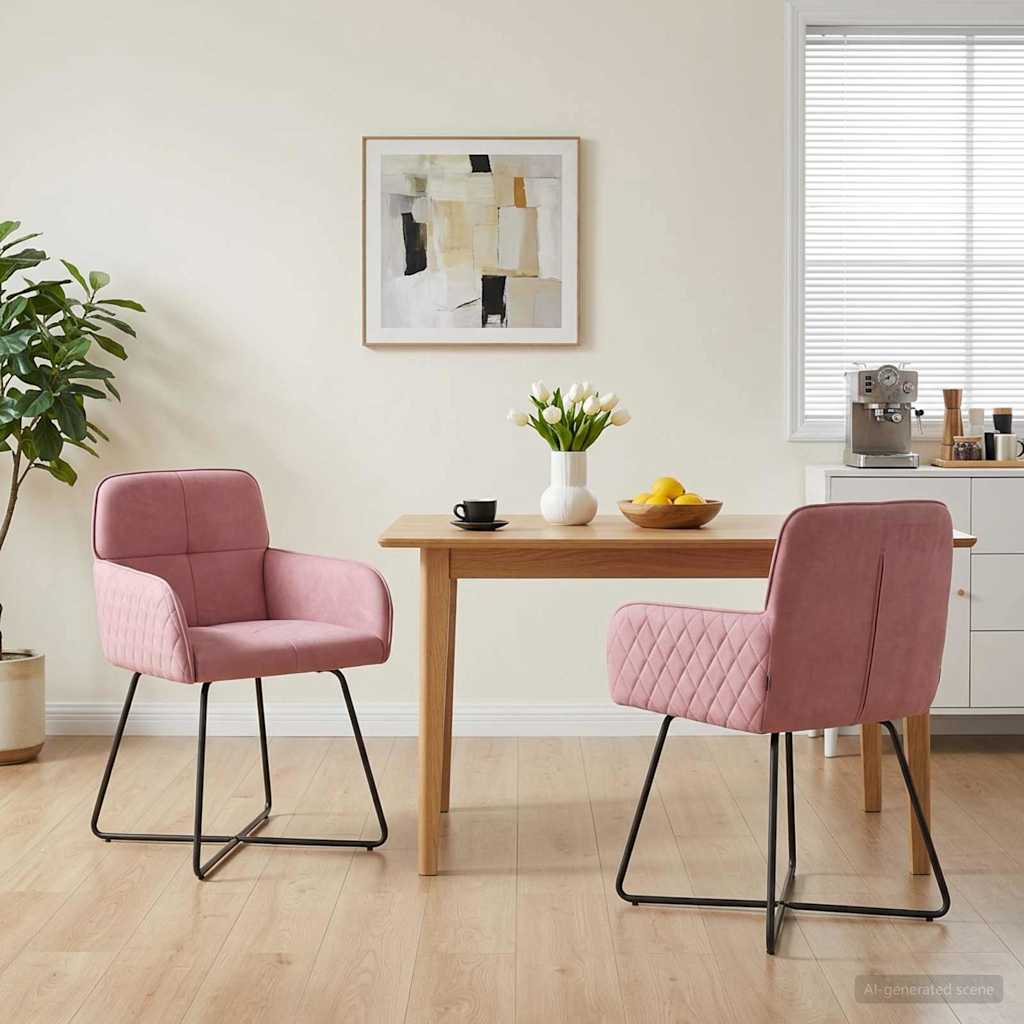 Sillas De Comedor 2 Uds. Terciopelo 59 X 56,5 X 86 Cm