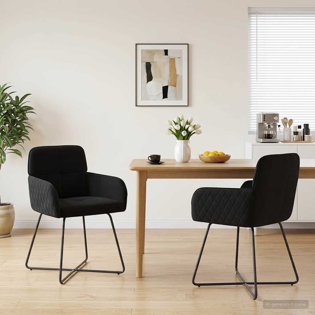 Sillas De Comedor 2 Uds. Terciopelo 59 X 56,5 X 86 Cm