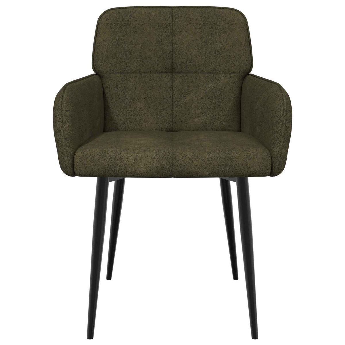 Sillas De Comedor 2 Uds. Cuero De Suede Sintético Verde Militar