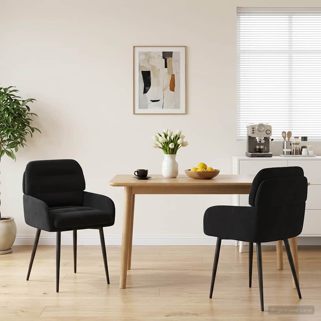 Sillas De Comedor 2 Uds. Terciopelo 59 X 59,5 X 90 Cm