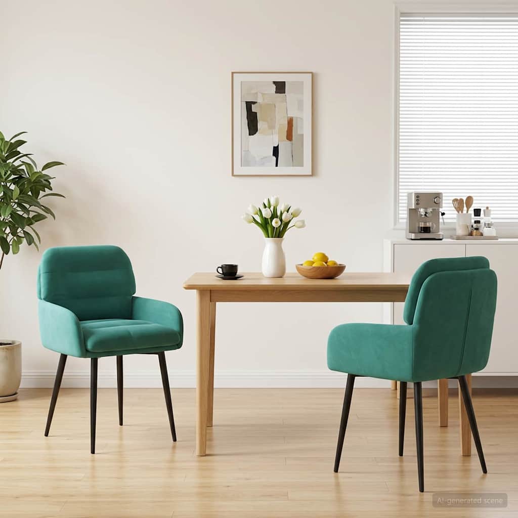 Sillas De Comedor 2 Uds. Terciopelo 59 X 59,5 X 90 Cm
