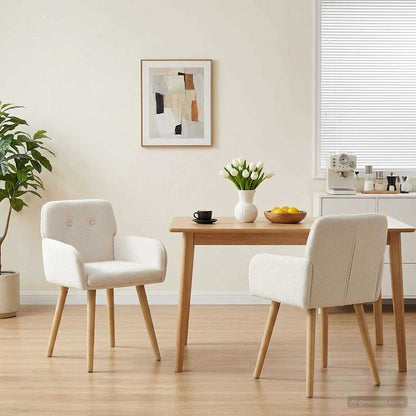 Sillas De Comedor 2 Uds. Bouclé 59 X 56,5 X 85 Cm