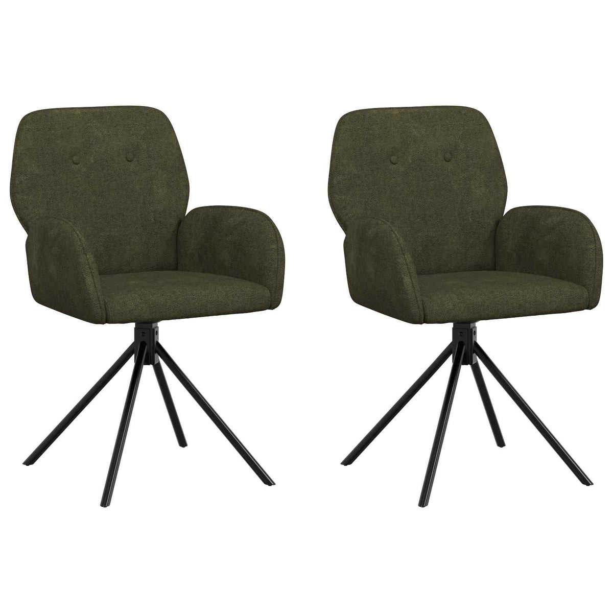 Sillas De Comedor Giratorias 2 Uds. Cuero De Suede Sintético
