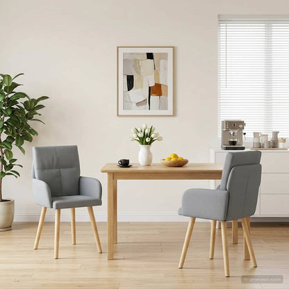 Sillas De Comedor 2 Uds. Tela 60 X 56 X 93 Cm