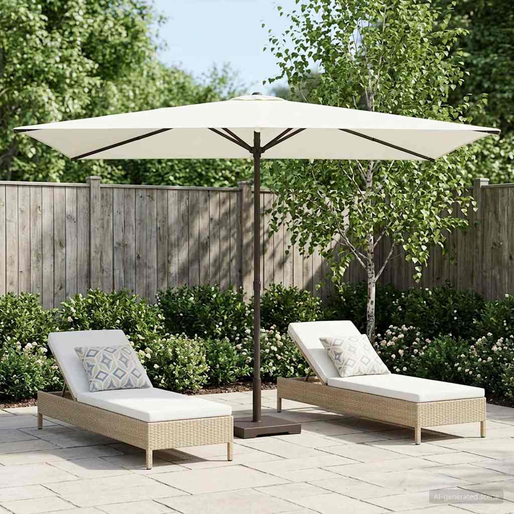 Sombrilla De Jardín 300 X 300 Cm Poliéster Rectangular