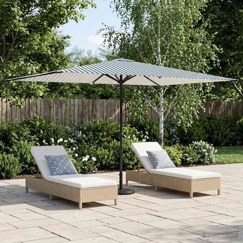 Sombrilla De Jardín 300 X 300 Cm Poliéster Rectangular