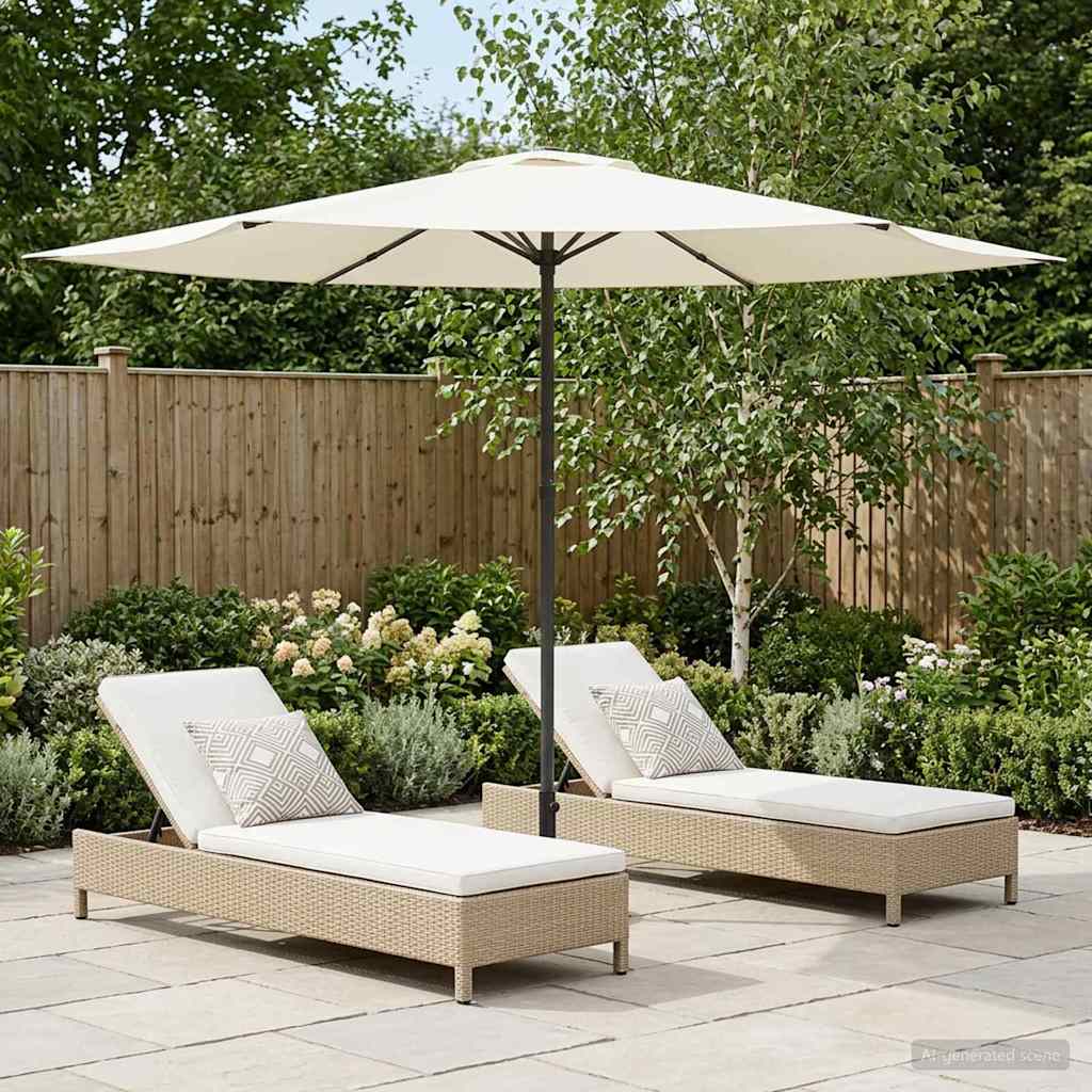 Sombrilla De Jardín 300 X 300 Cm Poliéster Rectangular