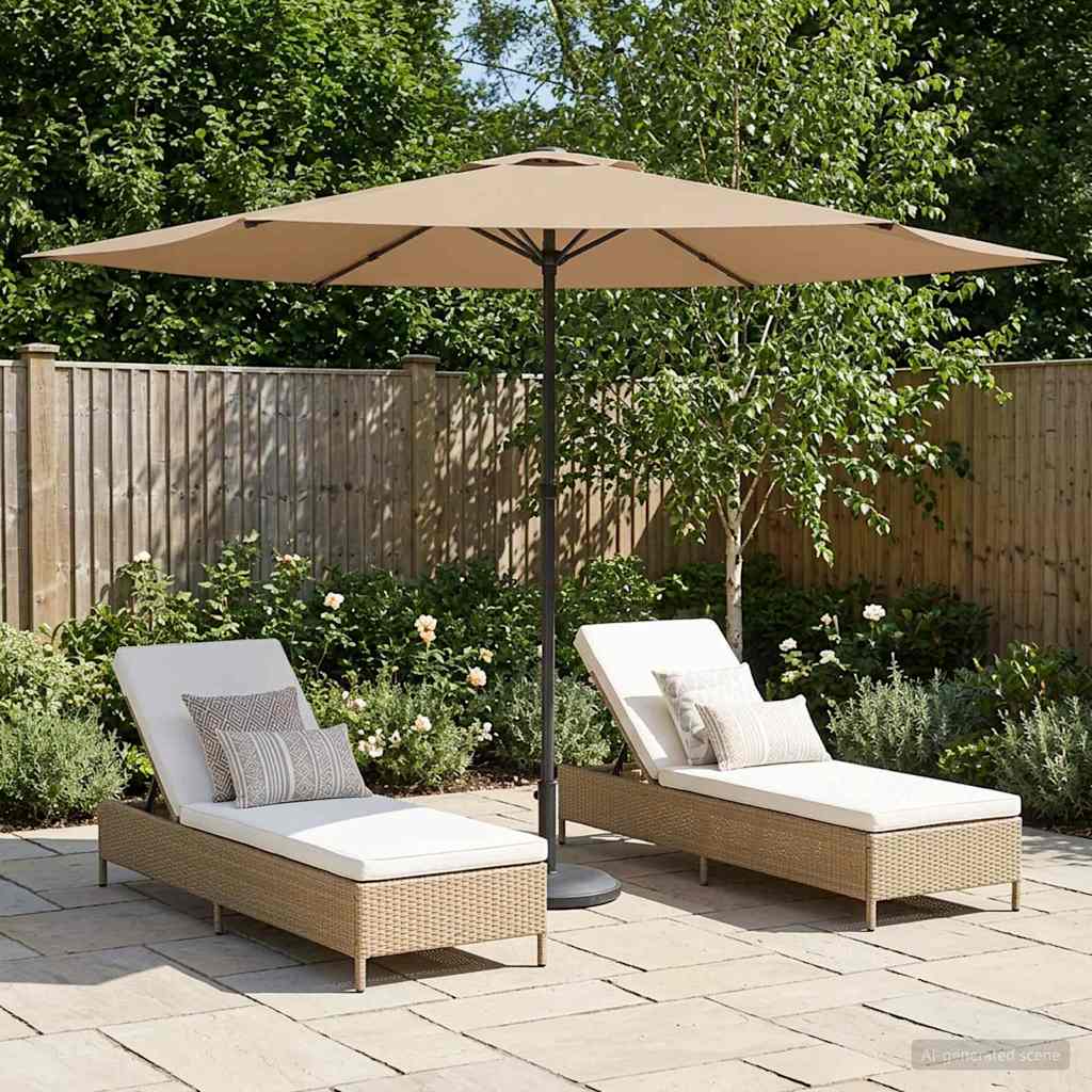 Sombrilla De Jardín 300 X 300 Cm Poliéster Rectangular
