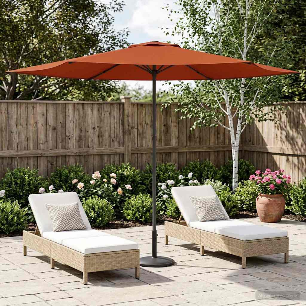 Sombrilla De Jardín 300 X 300 Cm Poliéster Rectangular
