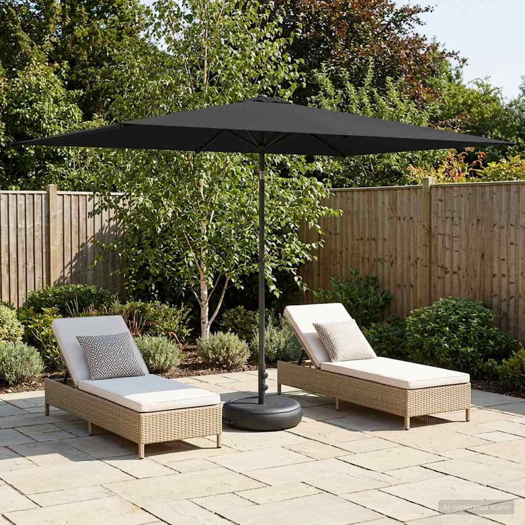 Sombrilla De Jardín 300 X 300 Cm Poliéster Rectangular