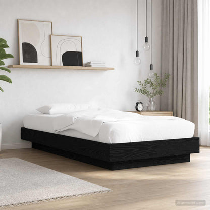Estructura Cama Con Luces Led Madera