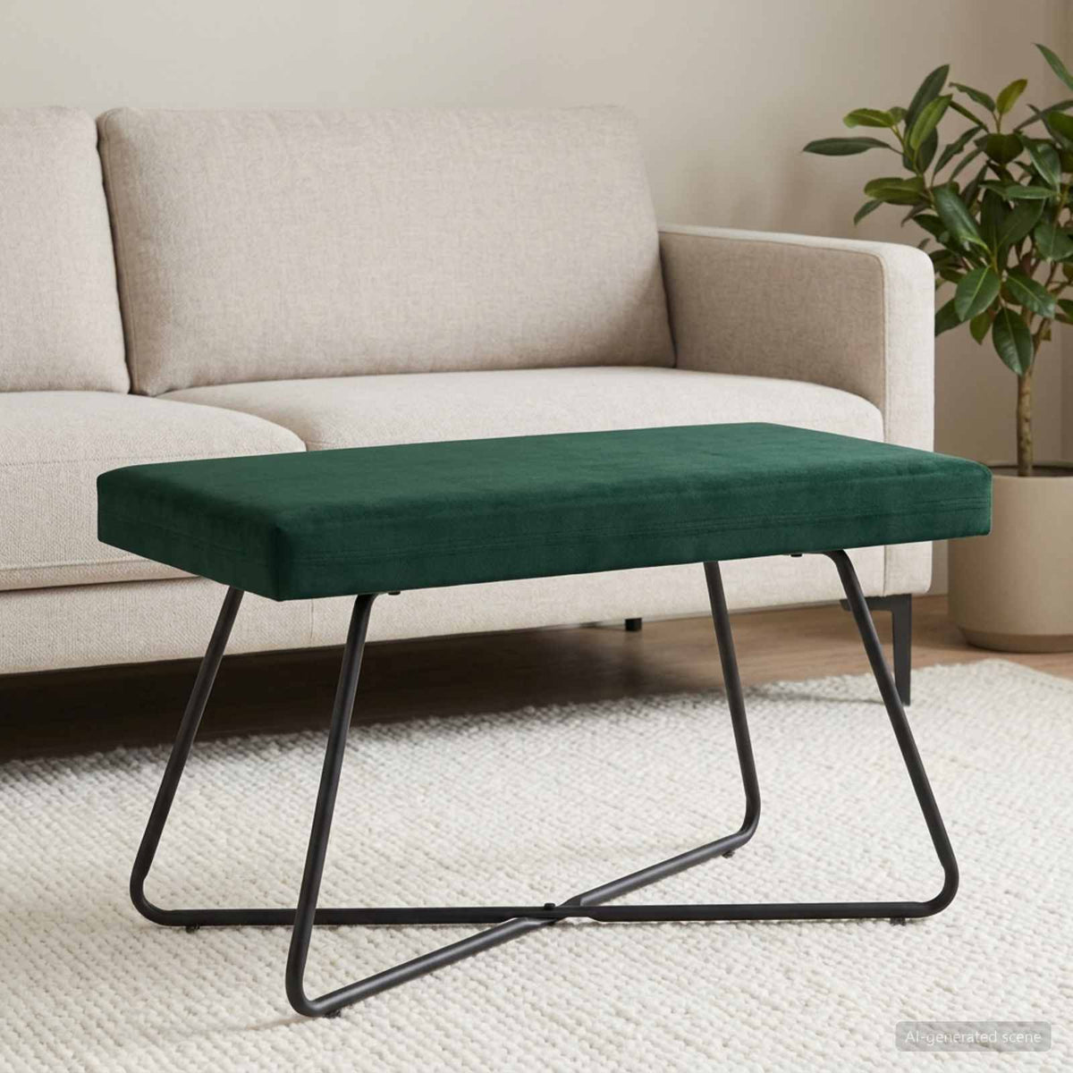 Banco 110 X 40 X 45 Cm Terciopelo