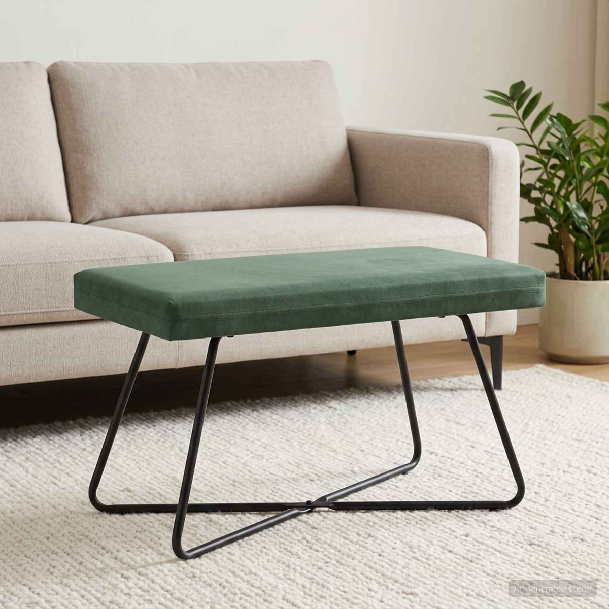 Banco 110 X 40 X 45 Cm Terciopelo
