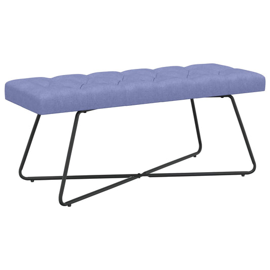 Banco Con Tapicería Con Botones Azul Jeans 110 X 40 X 46 Cm