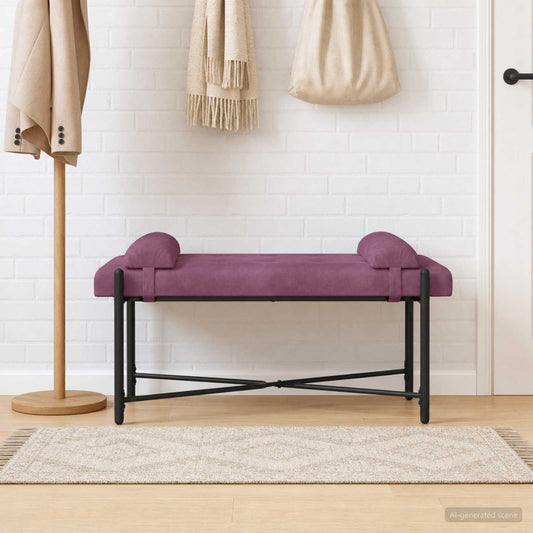 Banco Con Botones Y Cojines 110 X 40 X 46 Cm Terciopelo