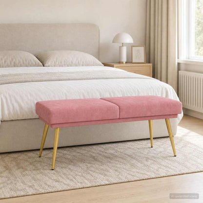 Banco De Doble Capa 120 X 45 X 46 Cm Terciopelo