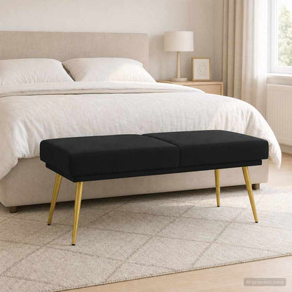Banco De Doble Capa 120 X 45 X 46 Cm Terciopelo