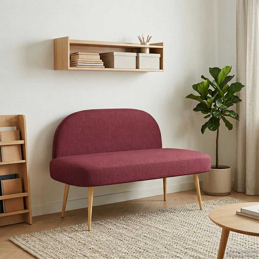 Banco Tapizado Con Respaldo 110 X 60 X 76 Cm