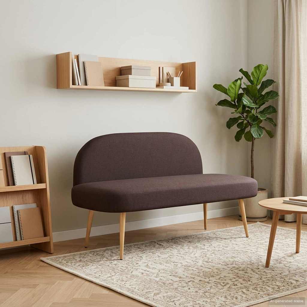 Banco Tapizado Con Respaldo 110 X 60 X 76 Cm