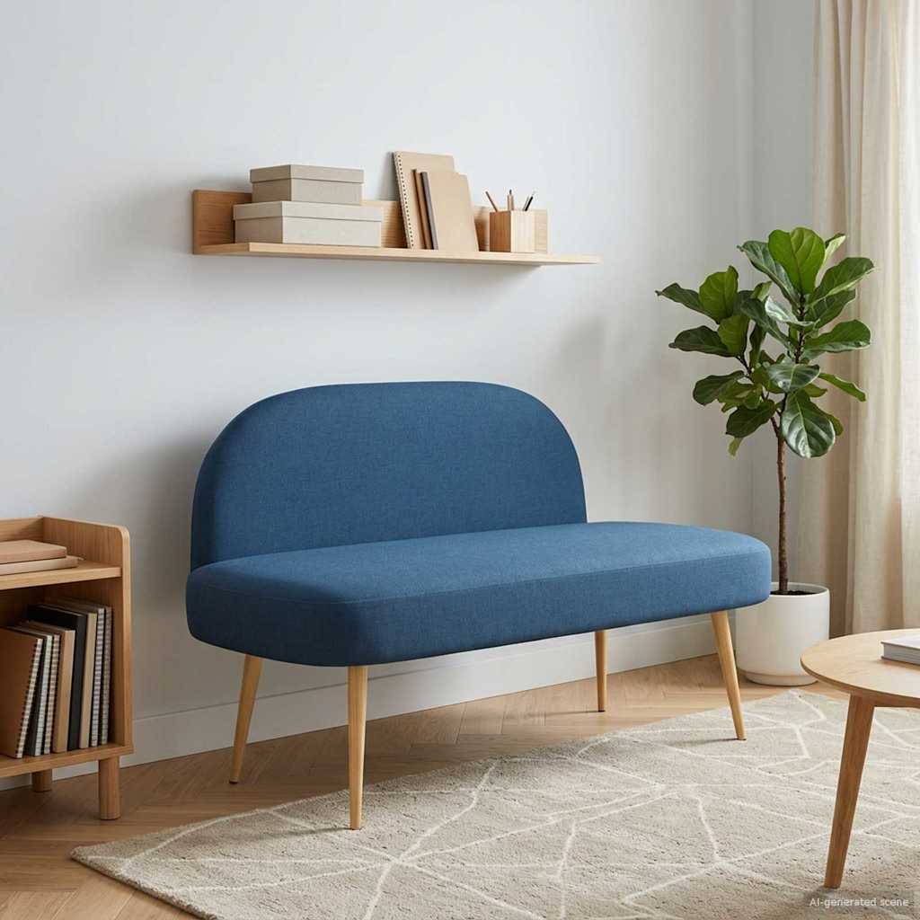 Banco Tapizado Con Respaldo 110 X 60 X 76 Cm
