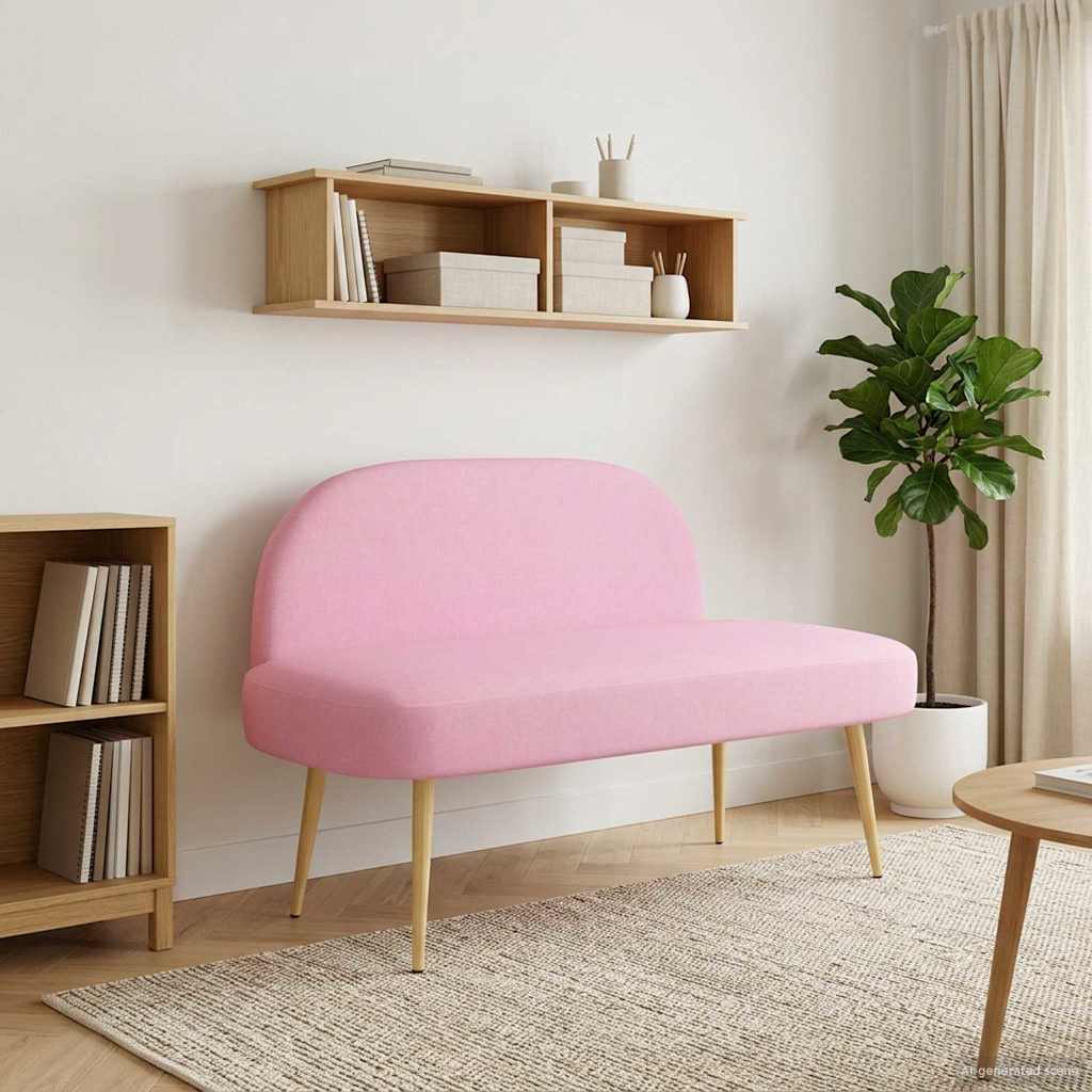 Banco Tapizado Con Respaldo 110 X 60 X 76 Cm