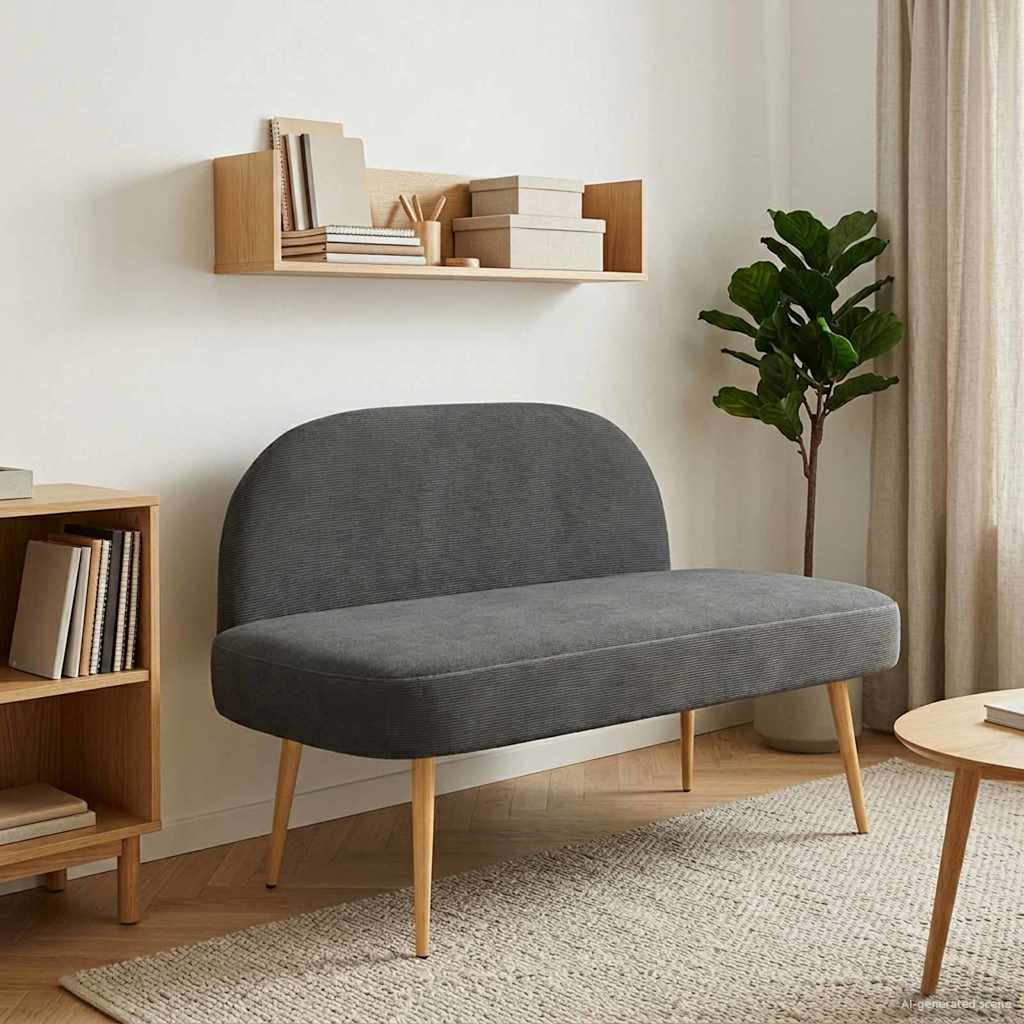 Banco Tapizado Con Respaldo 110 X 60 X 76 Cm