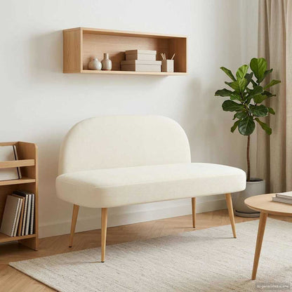 Banco Tapizado Con Respaldo 110 X 60 X 76 Cm
