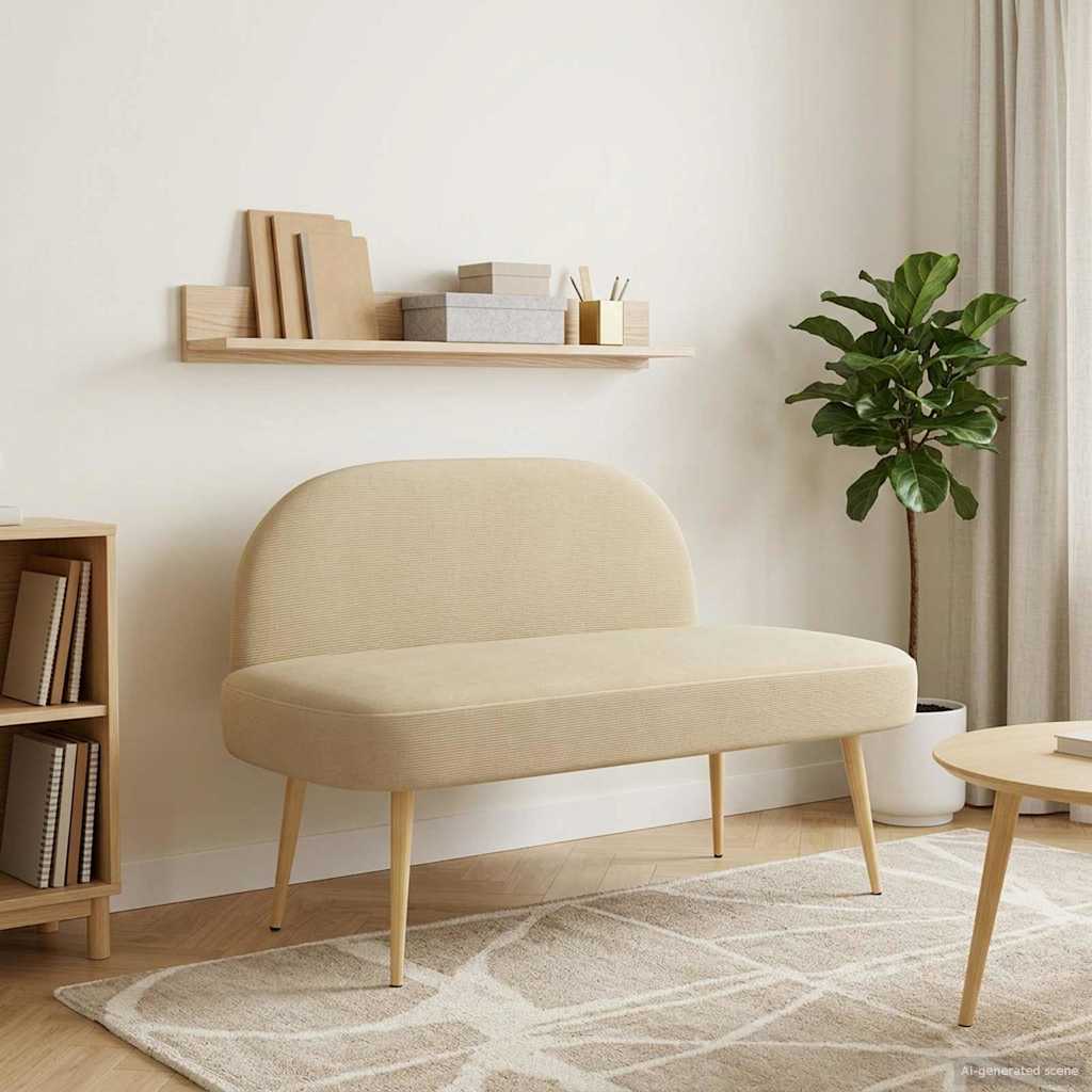 Banco Tapizado Con Respaldo 110 X 60 X 76 Cm