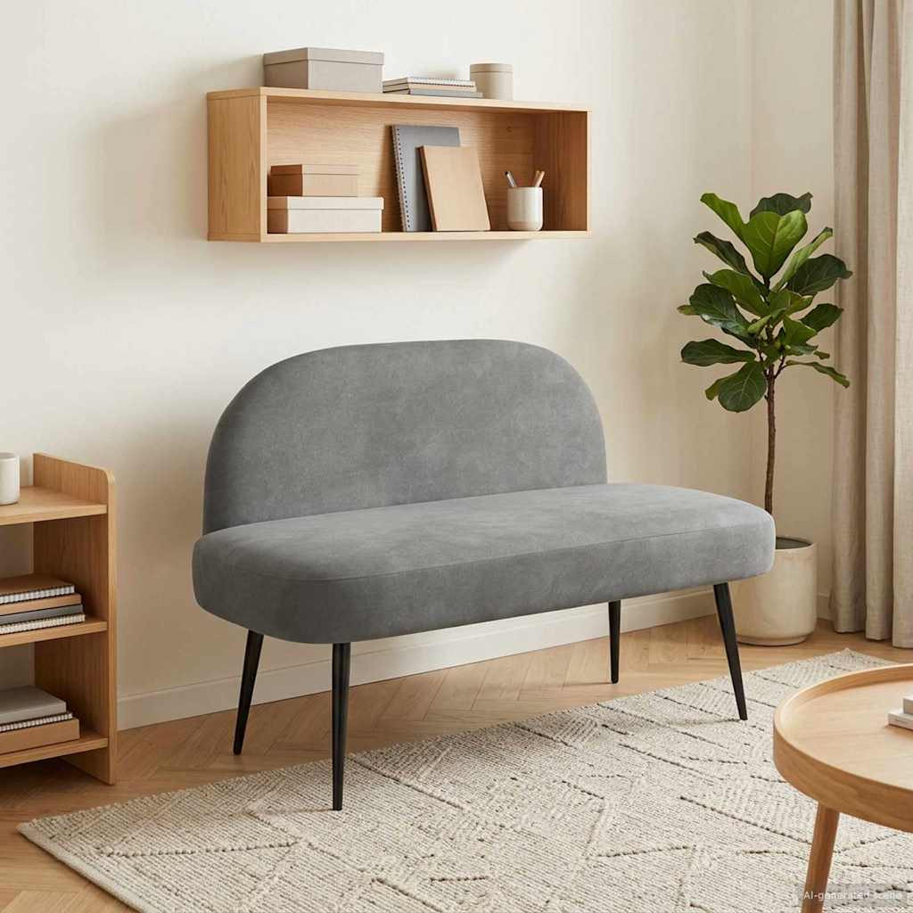 Banco Tapizado Con Respaldo 110 X 60 X 76 Cm