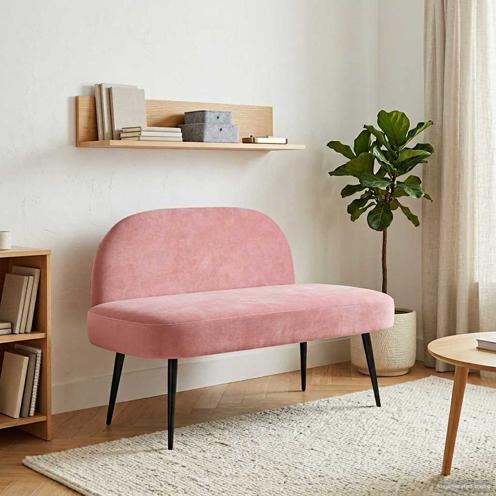Banco Tapizado Con Respaldo 110 X 60 X 76 Cm