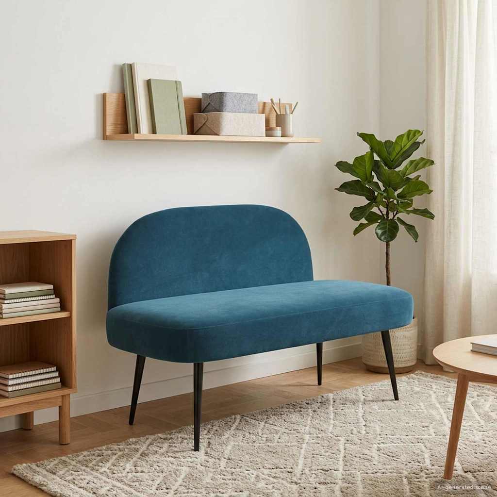 Banco Tapizado Con Respaldo 110 X 60 X 76 Cm