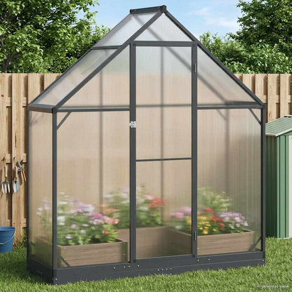Invernadero De Jardín Gris Antracita 183,5 X 123 X 207 Cm