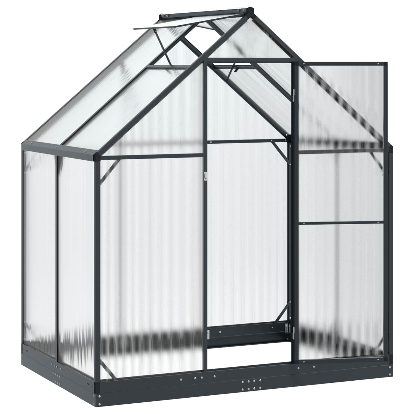 Invernadero De Jardín Gris Antracita 183,5 X 123 X 207 Cm