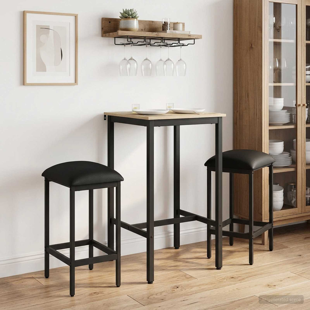 Taburete De Bar Madera De Ingeniería