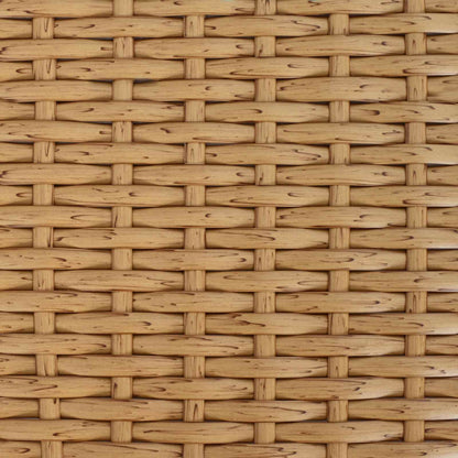 Mesa De Jardín 100 X 55 X 37 Cm Rattan Pe Y Cristal