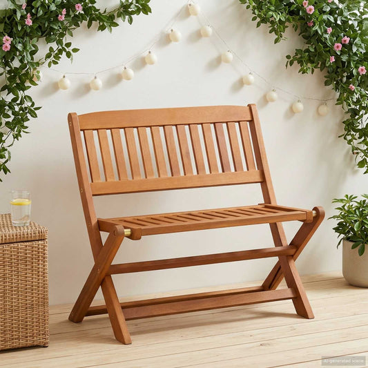 Banco Para Niños 1 -Seater 61 X 38 X 57 Cm Marrón Plegable