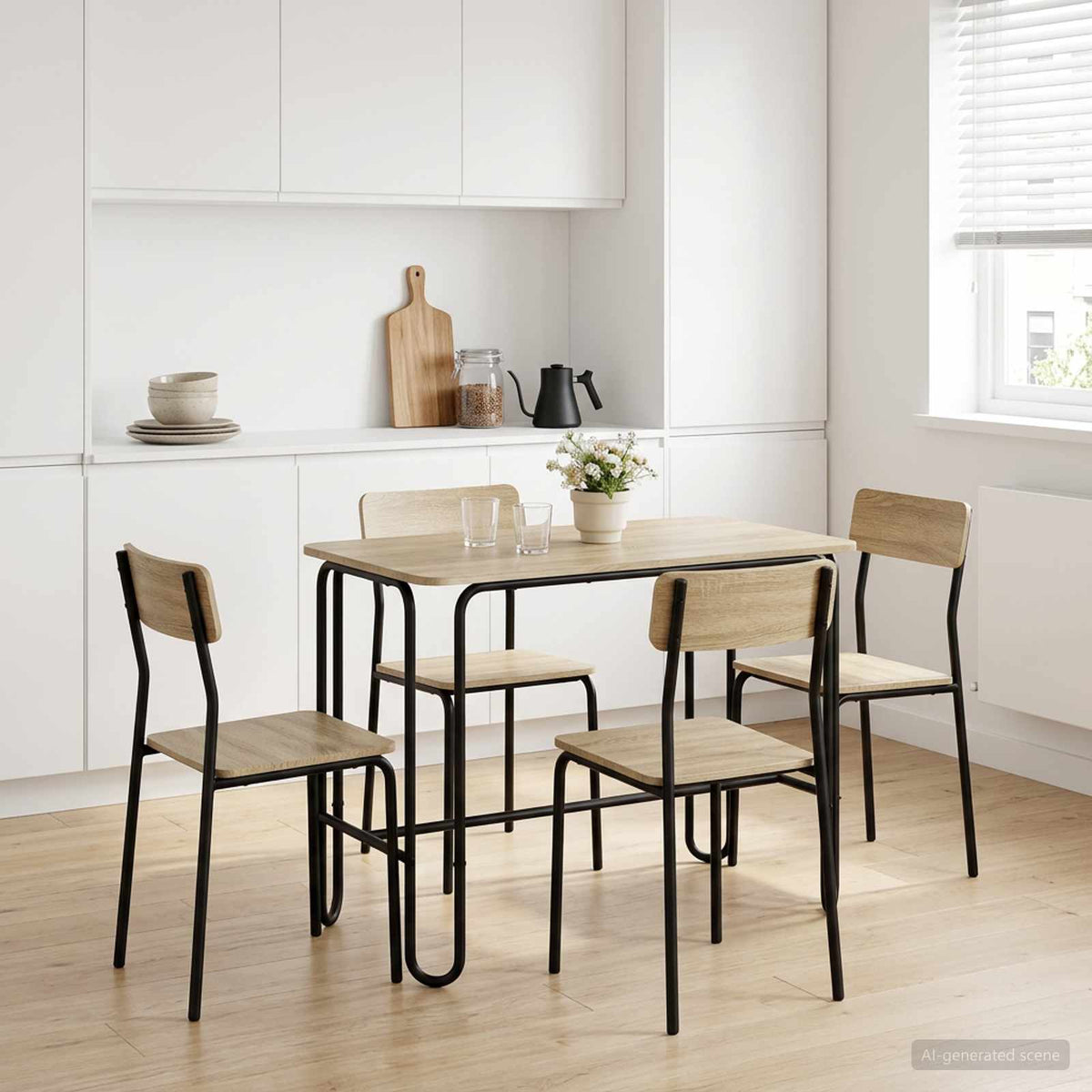 Mesa De Comedor 100 X 50 X 75 Cm Madera De Ingeniería