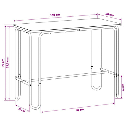 Mesa De Comedor 100 X 50 X 75 Cm Madera De Ingeniería