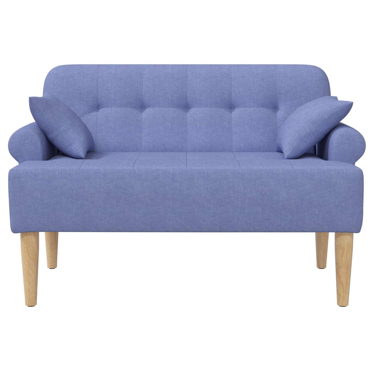 Sofá Amoroso Con Botones Acolchados Azul Jeans 120 X 65 X 79 Cm