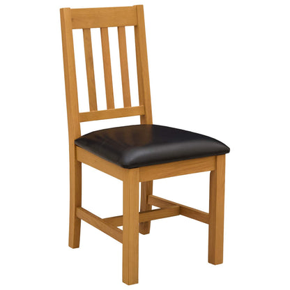 Silla De Comedor Venlo 2 Uds. Madera De Roble Sólido