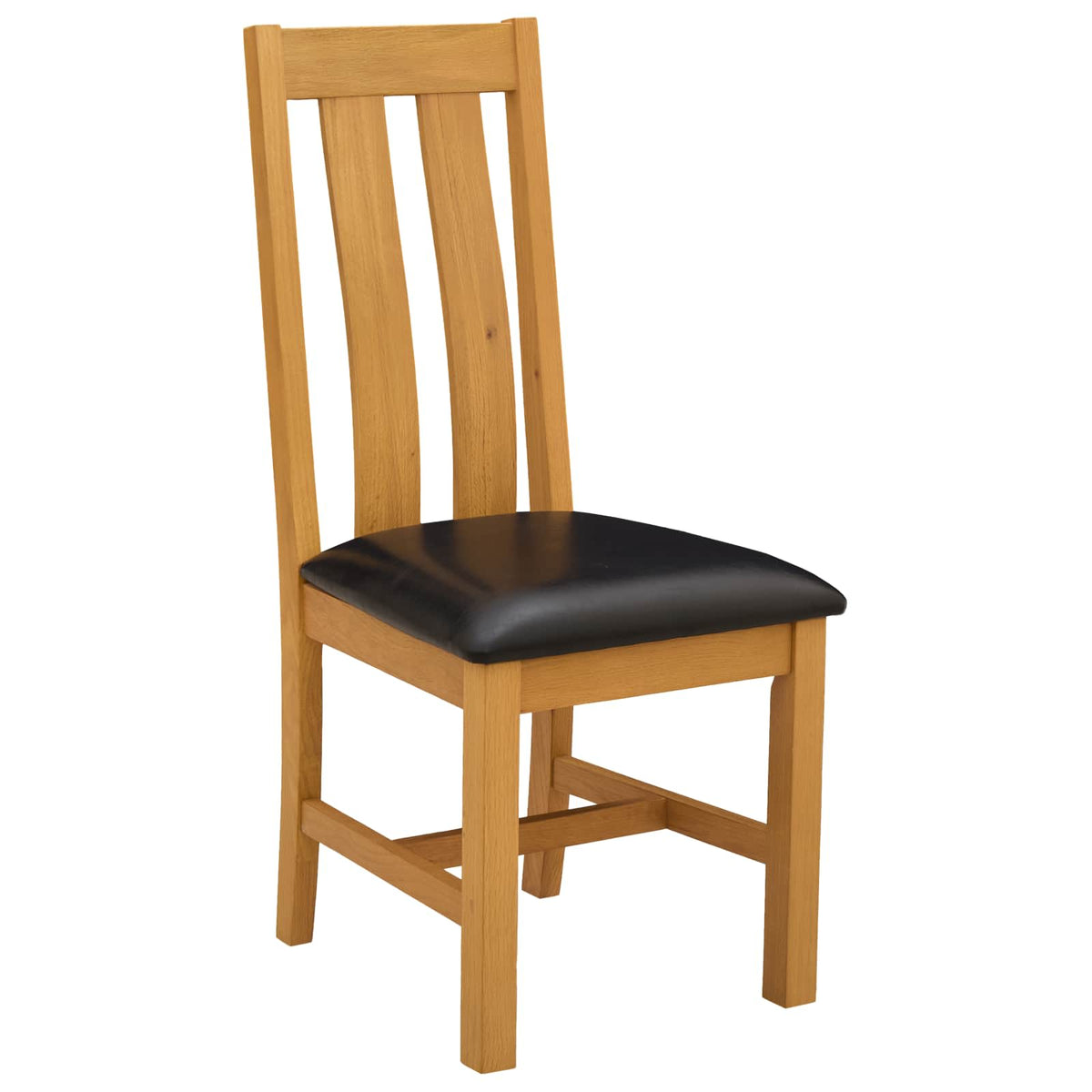Silla De Comedor 2 Uds. Madera De Roble Sólido