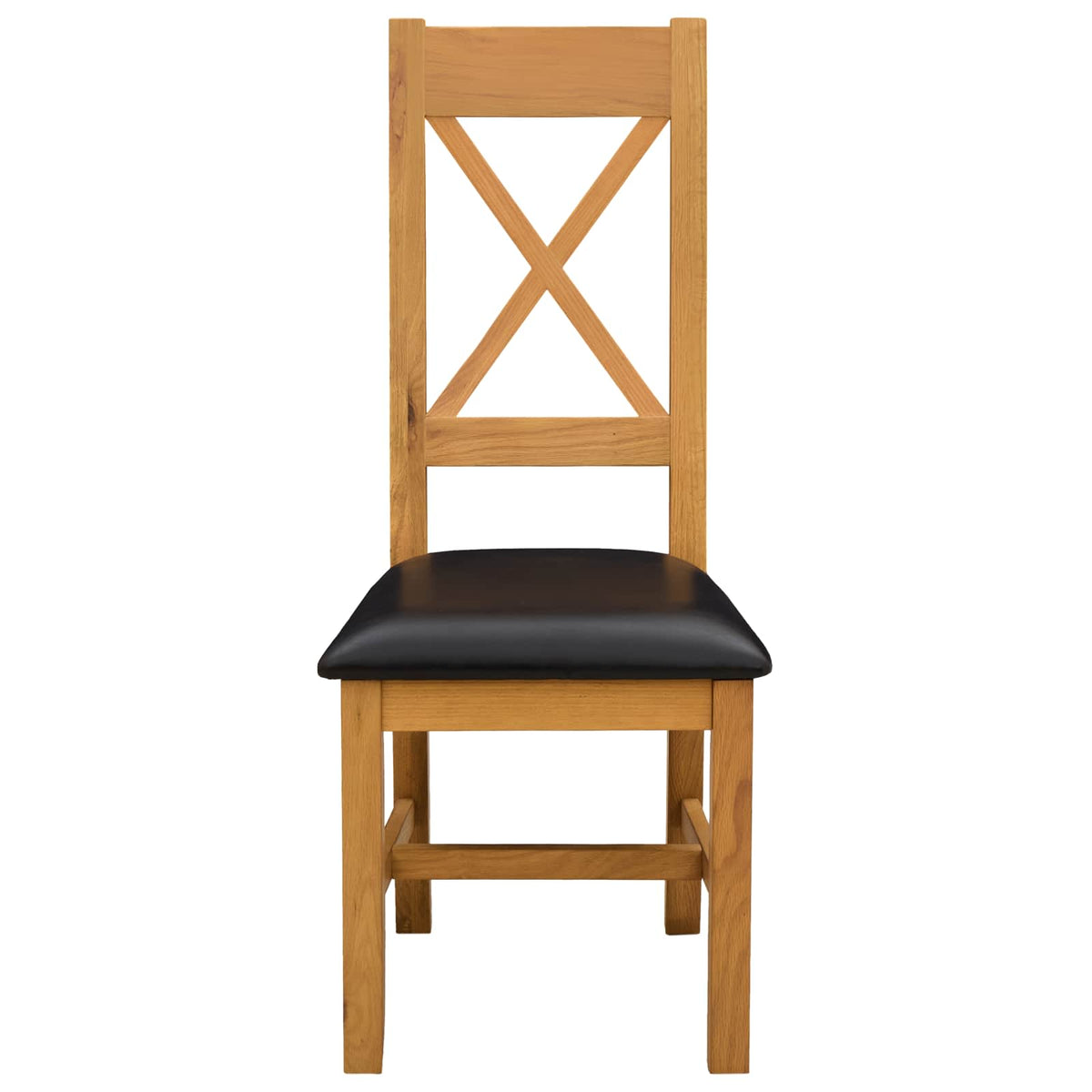Silla De Comedor 2 Uds. Madera De Roble Sólido