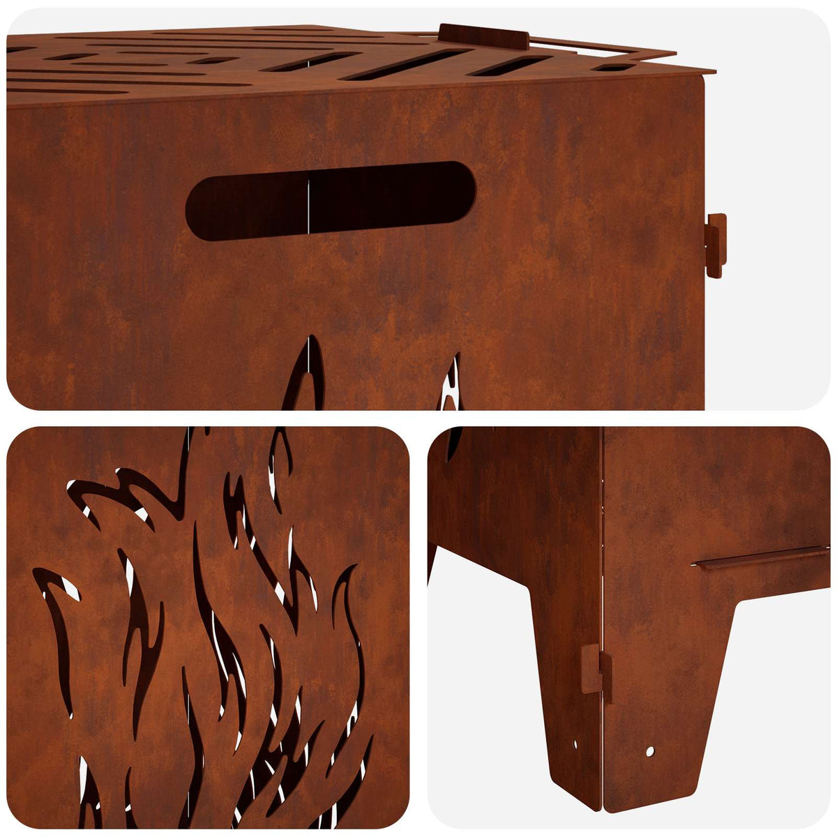Hoguera Oxidado 47 X 38 X 75 Cm