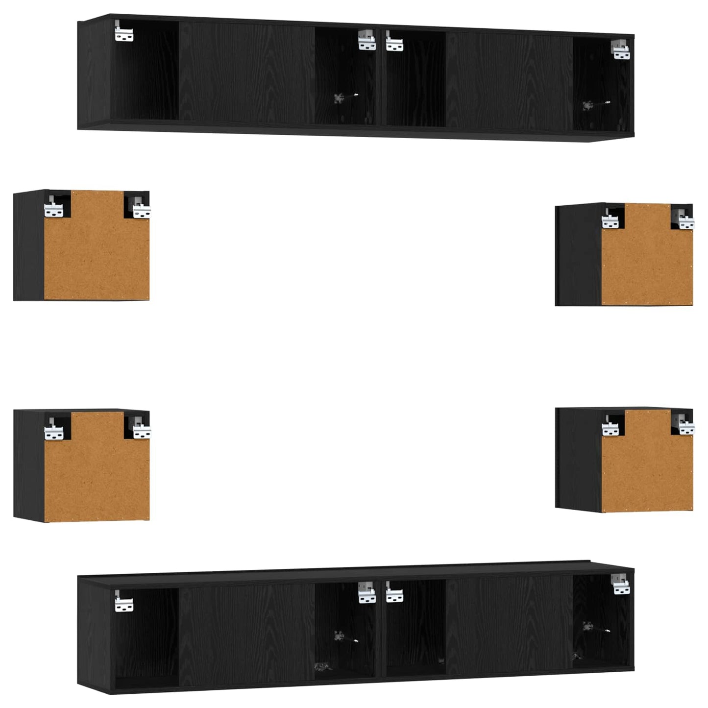 Conjunto De Mueble De Tv 8 Pcs 80 X 30 X 30 Cm