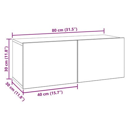 Conjunto De Mueble De Tv 8 Pcs 80 X 30 X 30 Cm