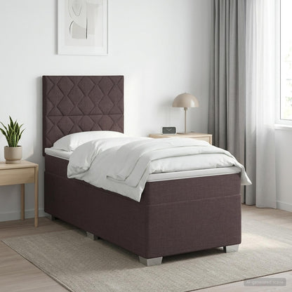 Cama Box Spring Con Colchón Tela